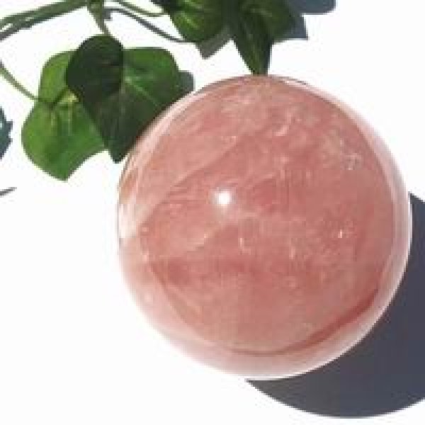 画像1: スターローズクォーツ124mm丸玉 (1)