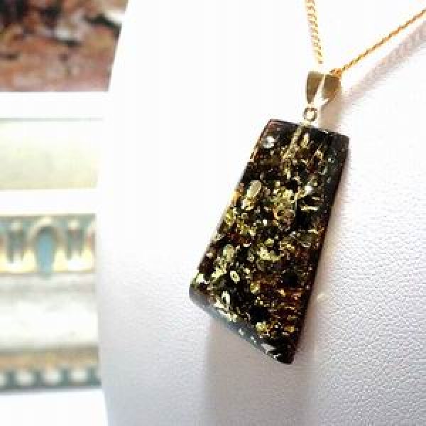 画像4: 1点もの琥珀アースK18ペンダントトップ/ 健康 / 魔除け / 金運  (4)