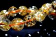 画像1: タイチンゴールドルチルクォーツ8.5mm玉ブレスレット(ブラジル産)  (1)